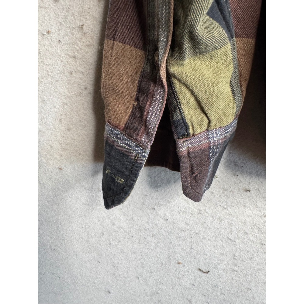 Levis Mens Plaid Sherpa Lined Flannel Shirt Jacket Brown Green Medium 3LDLW11051 - Picture 6 of 12